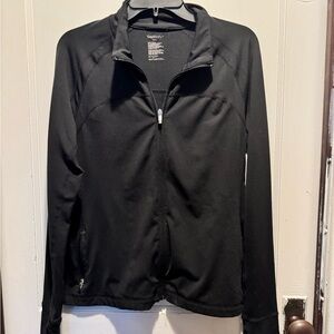 GapFit Women's Black Full-Zip Bomber Jacket